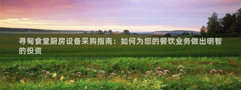 尊龙用现金娱乐一下下载旧：寻甸食堂厨房设备采购指南：如何为您