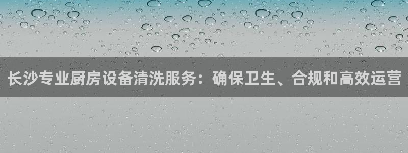 尊龙凯时取款不成功：长沙专业厨房设备清洗服务：确保卫生、合规