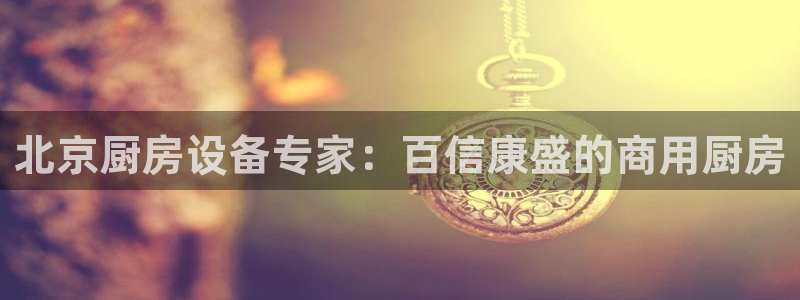 尊龙凯时旗舰厅百家乐下载：北京厨房设备专家：百信康盛的商用厨