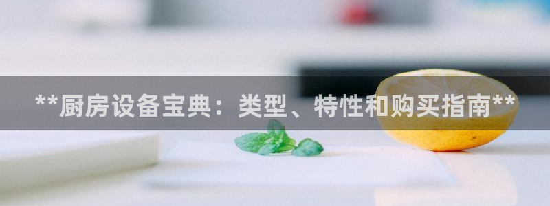 尊龙官网手机版下载：**厨房设备宝典：类型、特性和购买指南*