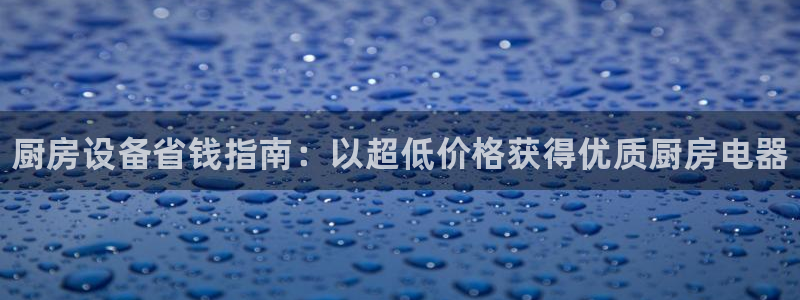 尊龙实业 吴友良：厨房设备省钱指南：以超